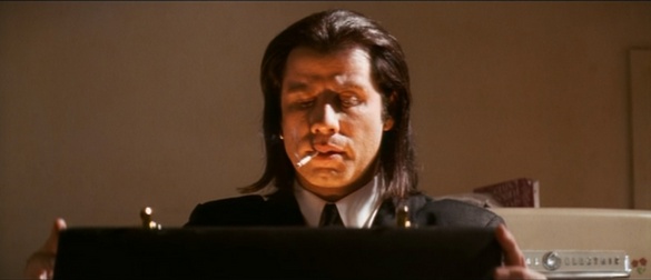 vince looks into briefcase