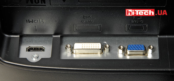 Игровой монитор BenQ XL2411Z. Панель разъемов