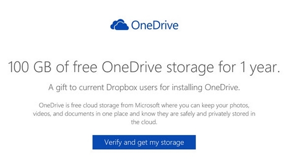 dropbox onedrive 100gb