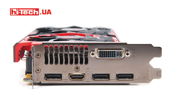 Набор разъемов стандартен как для видеокарты на базе GTX 960