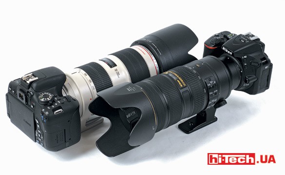 Сanon EOS 750D и Nikon D5500 с телевиками 70-200 2.8