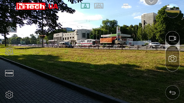 Основной экран режима камеры в LG G5 se