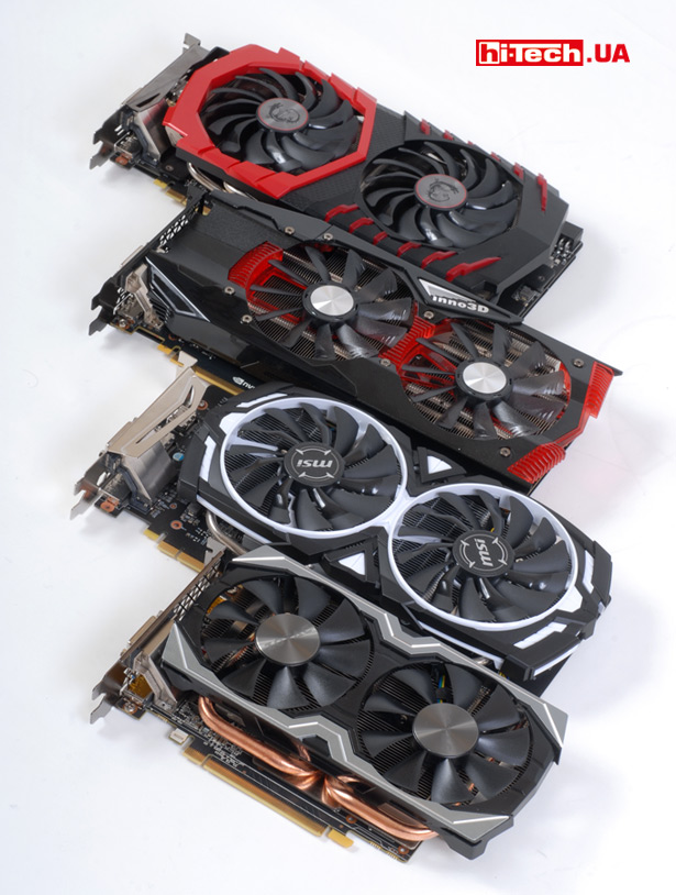 Видеокарты Inno3D GeForce GTX 1060 Gaming OC, MSI GEFORCE GTX 1060 ARMOR 3G OCV1, MSI GEFORCE GTX 1060 GAMING X 6G, Zotac GeForce GTX 1060 AMP! Edition