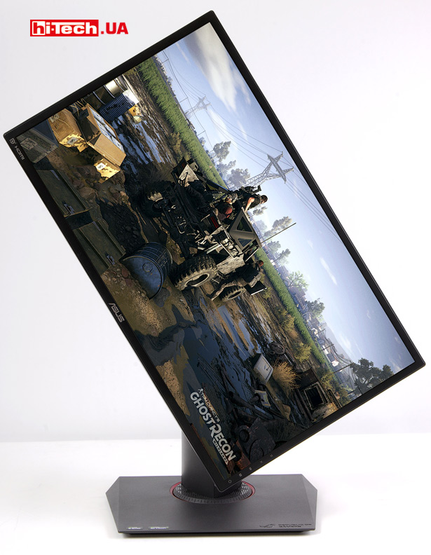 Поворот экрана ASUS ROG SWIFT PG248Q в портретную ориентацию