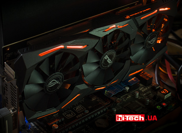 Подсветка Aura RGB видеокарты ASUS ROG STRIX-GTX1060-O6G-GAMING