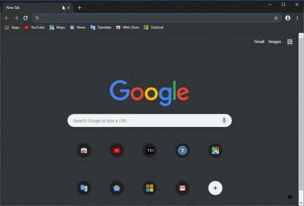 Google Chrome dark