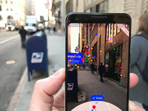 Google Maps live view inside
