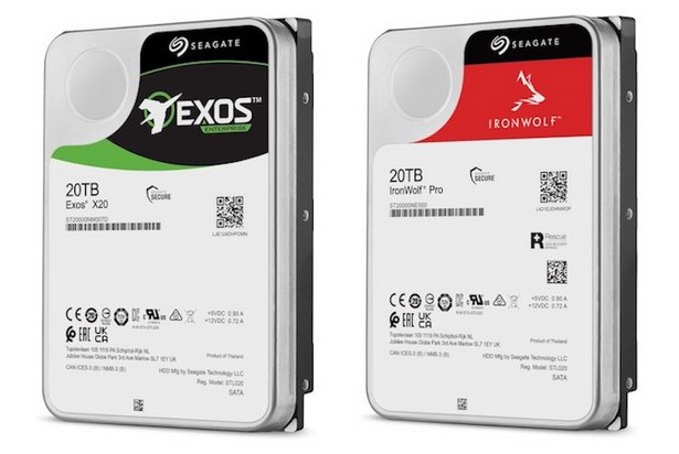 Seagate Exos X20 и IronWolf Pro