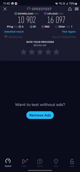 ASUS RT-AX52 speedtest