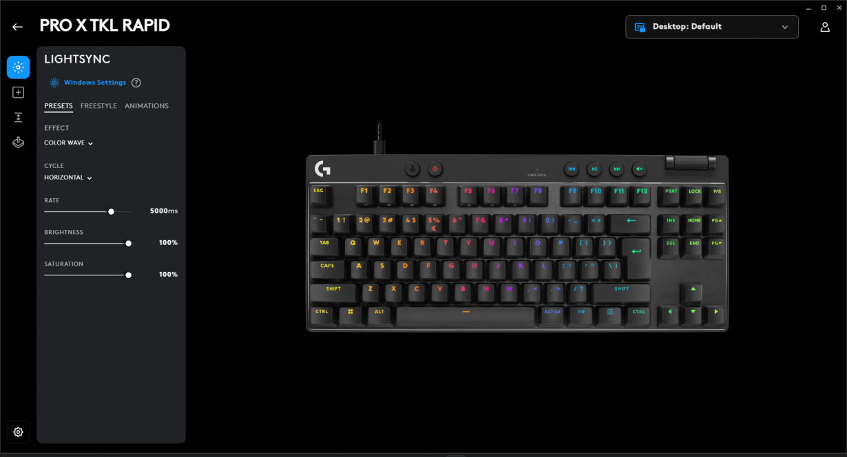 Logitech G PRO X TKL RAPID G Hub