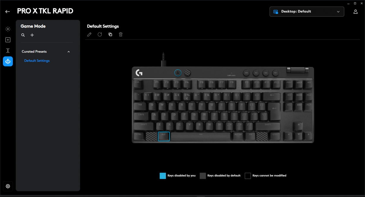Logitech G PRO X TKL RAPID G Hub