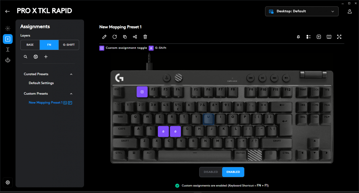Logitech G PRO X TKL RAPID G Hub