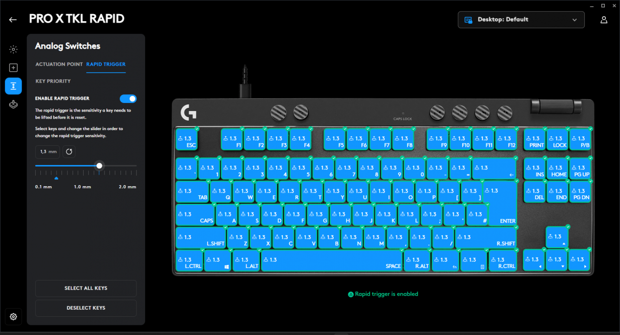 Logitech G PRO X TKL RAPID G Hub